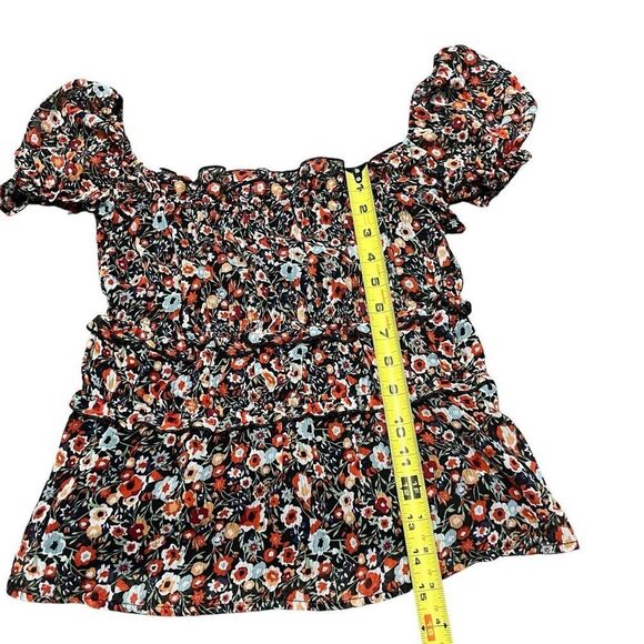 MI AMI Black Floral Blouse Size M - Picture 8 of 8